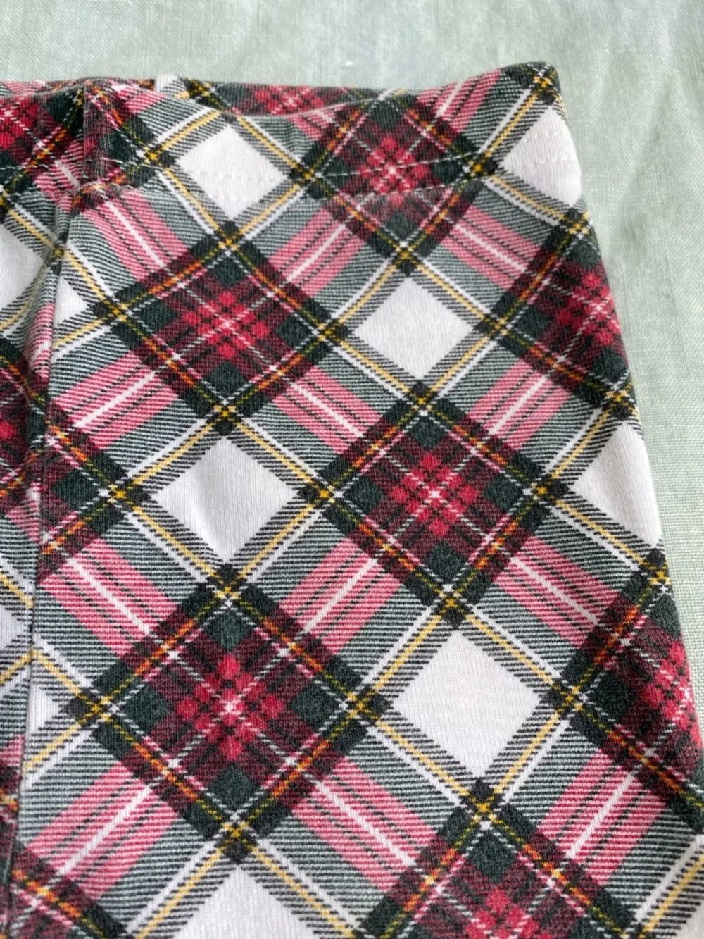 Ralph Lauren 24M red plaid 100% cotton leggings pajama bottoms